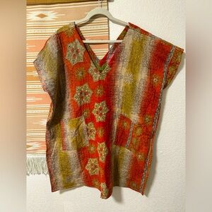 Stella Kantha Oversized Tunic Top. OS.